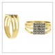 Beautifully Crafted Diamond Mens Ring with Certified Diamonds in 18k Yellow Gold - GR0002R